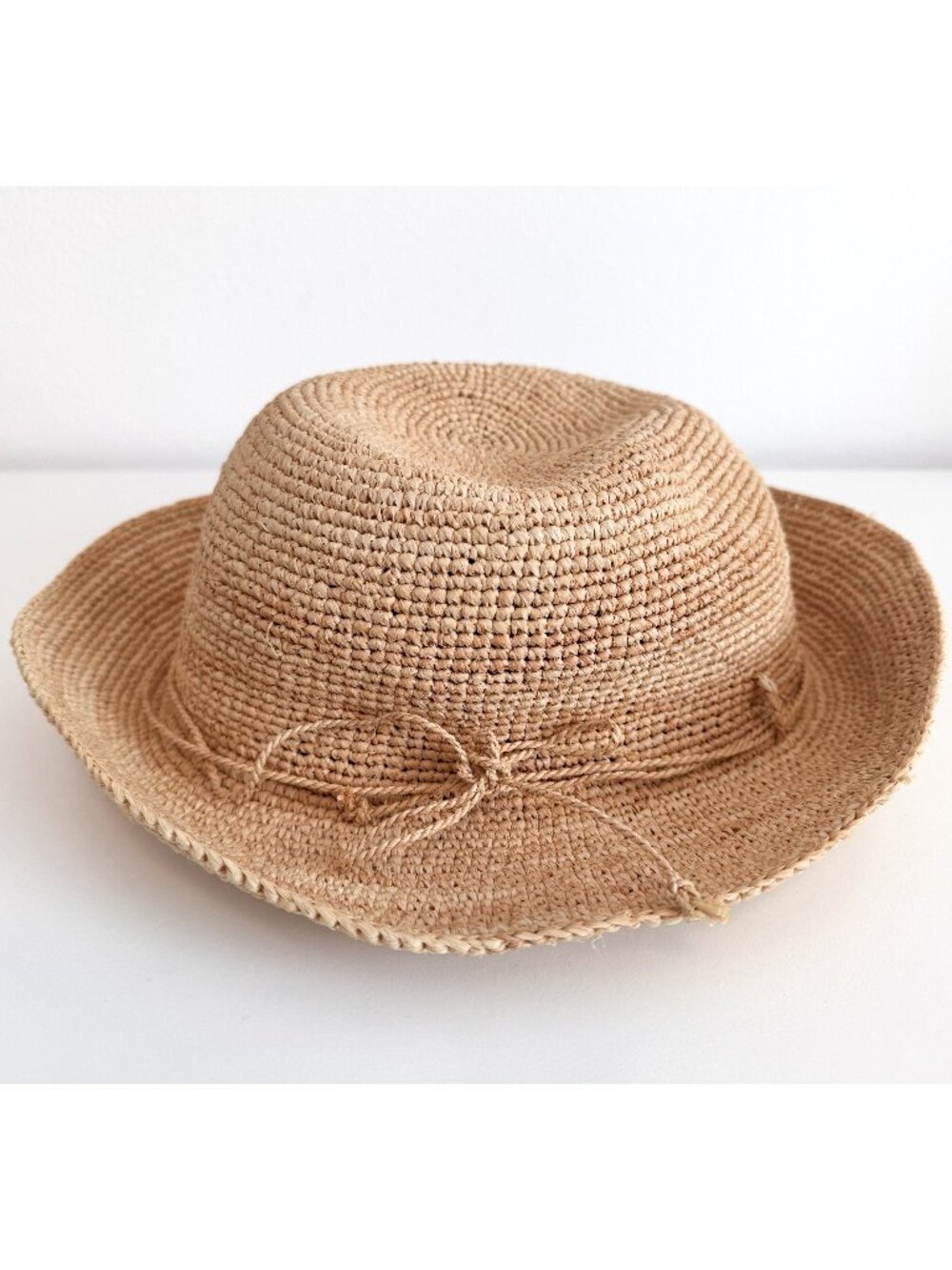 MUJI Raffia Foldable Sun Hat Size 55-57.5 cm - Picture 2 of 6